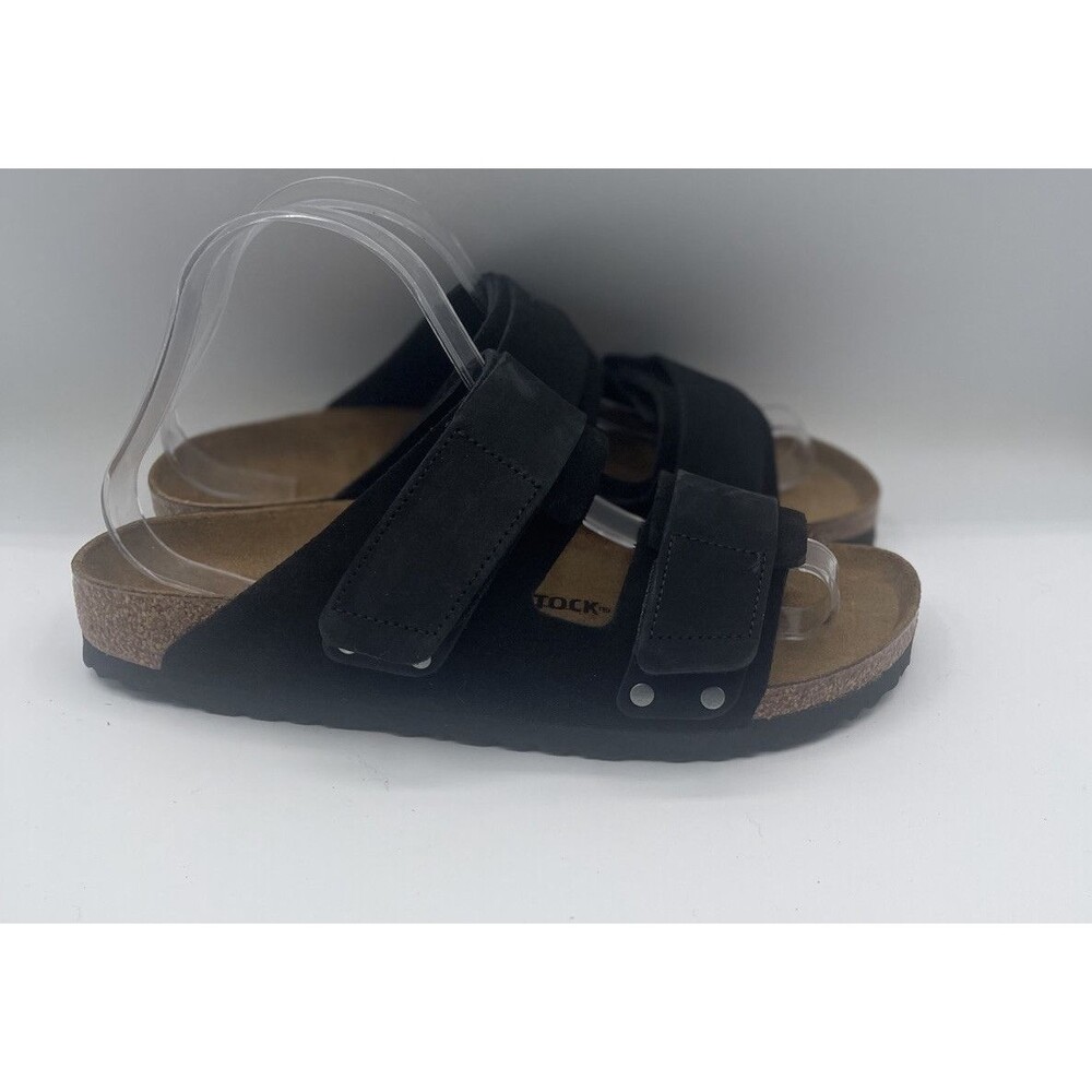 Birkenstock Sandals Uji Nubuck Suede Leather Black Unisex City US 6 EU 37 New